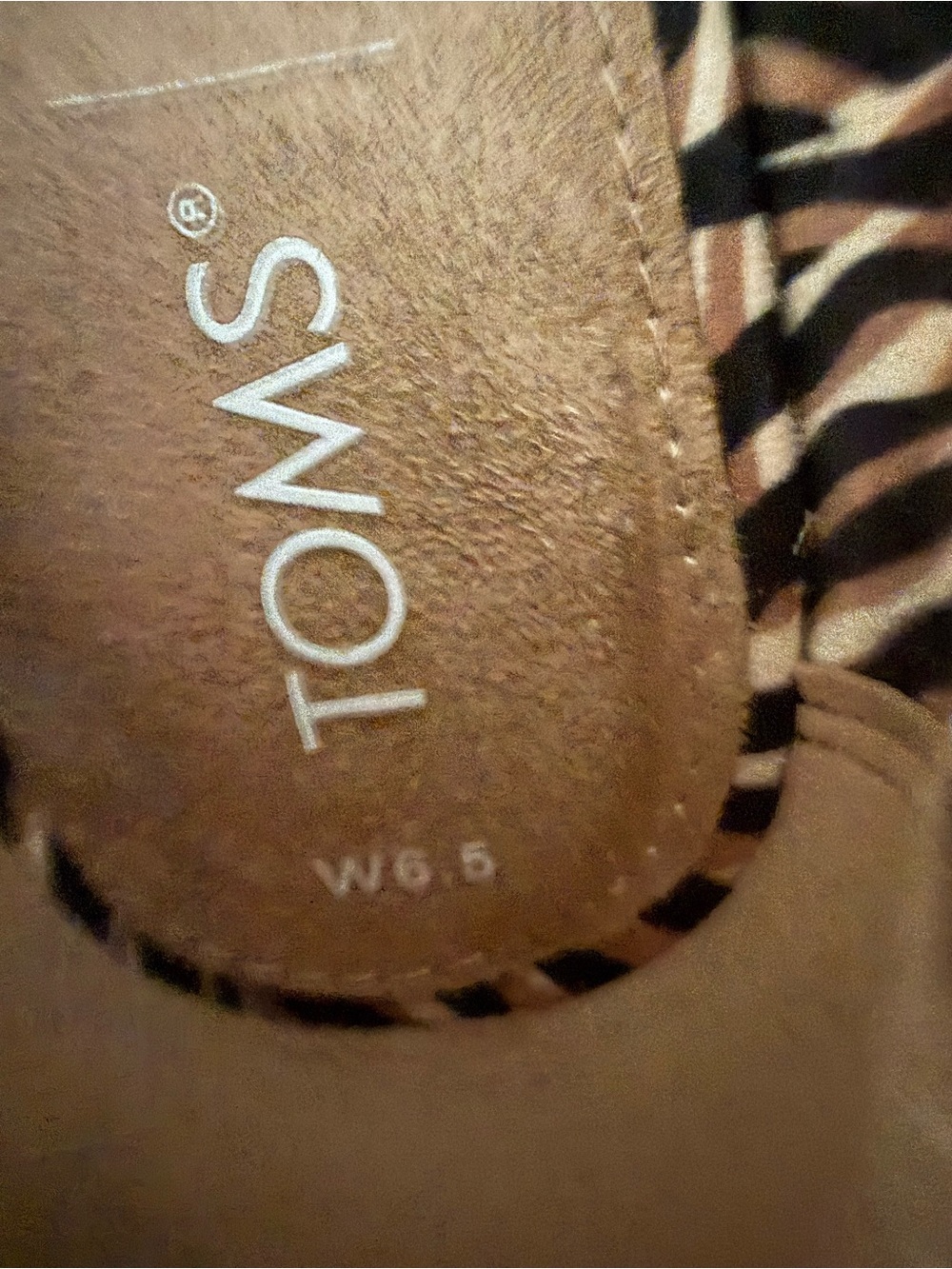 TOMS Peep Toe Suede Wedges - Picture 4 of 4